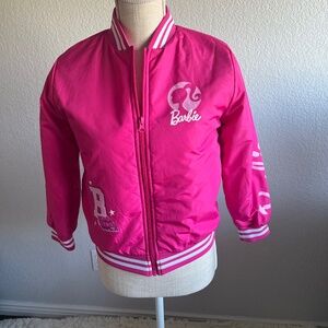 Barbie Bomber Jacket Girls Size 10/12 Pink